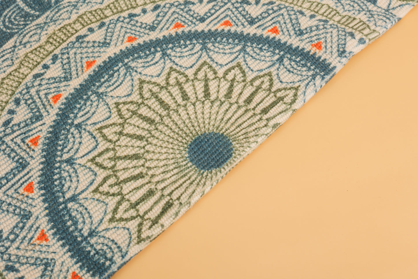 Hand Woven Mandala Meditation Rug for Kids