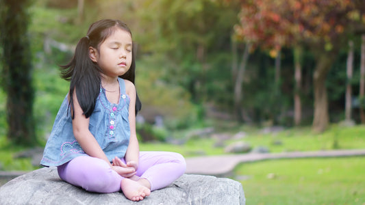 six year old meditating